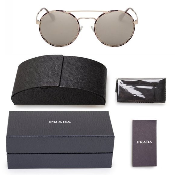 Prada Grey Round Sunglasses - Picture 5 of 5